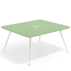 Mesa de reuniones Tekno fondo 140, patas aluminio inyectado, estructura cromada