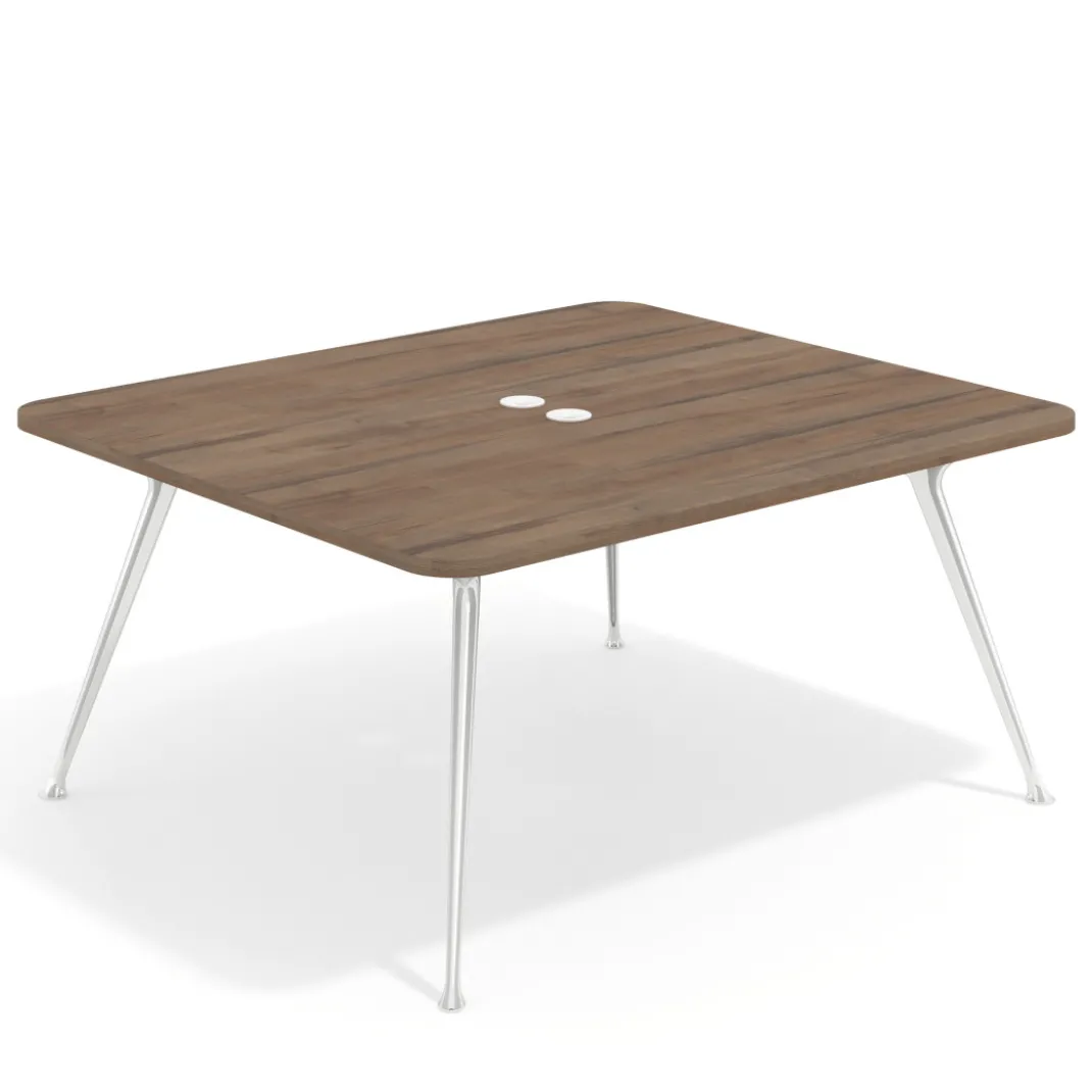 Mesa de reuniones Tekno fondo 140, patas aluminio inyectado, estructura cromada