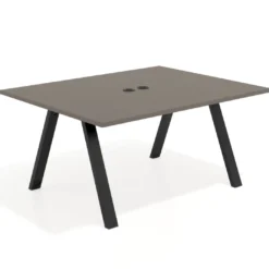 Mesa doble individual para coworking UvePro fondo 126 cm estructura negra