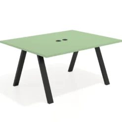 Mesa doble individual para coworking UvePro fondo 126 cm estructura negra