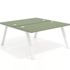 Mesa multipuesto UvePro Bench fondo 166 cm, estructura blanca