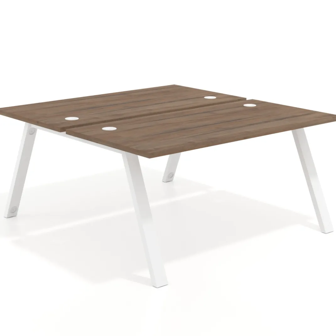 Mesa multipuesto UvePro Bench fondo 166 cm, estructura blanca