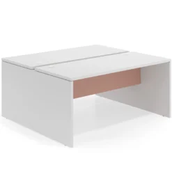 Mesa Multipuesto Work Bench fondo 142 estructura blanco mate
