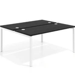 Mesa oficina multipuesto bench Kube fondo 142cm estructura blanca