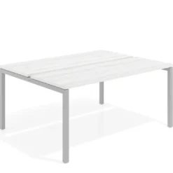 Mesa oficina multipuesto bench Kube fondo 126 cm estructura aluminio