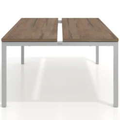 Mesa oficina multipuesto bench Kube fondo 126 cm estructura aluminio
