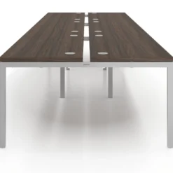 Mesa oficina multipuesto bench triple Kube, fondo 142cm, estructura aluminio
