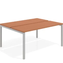 Mesa oficina multipuesto bench Kube fondo 126 cm estructura aluminio