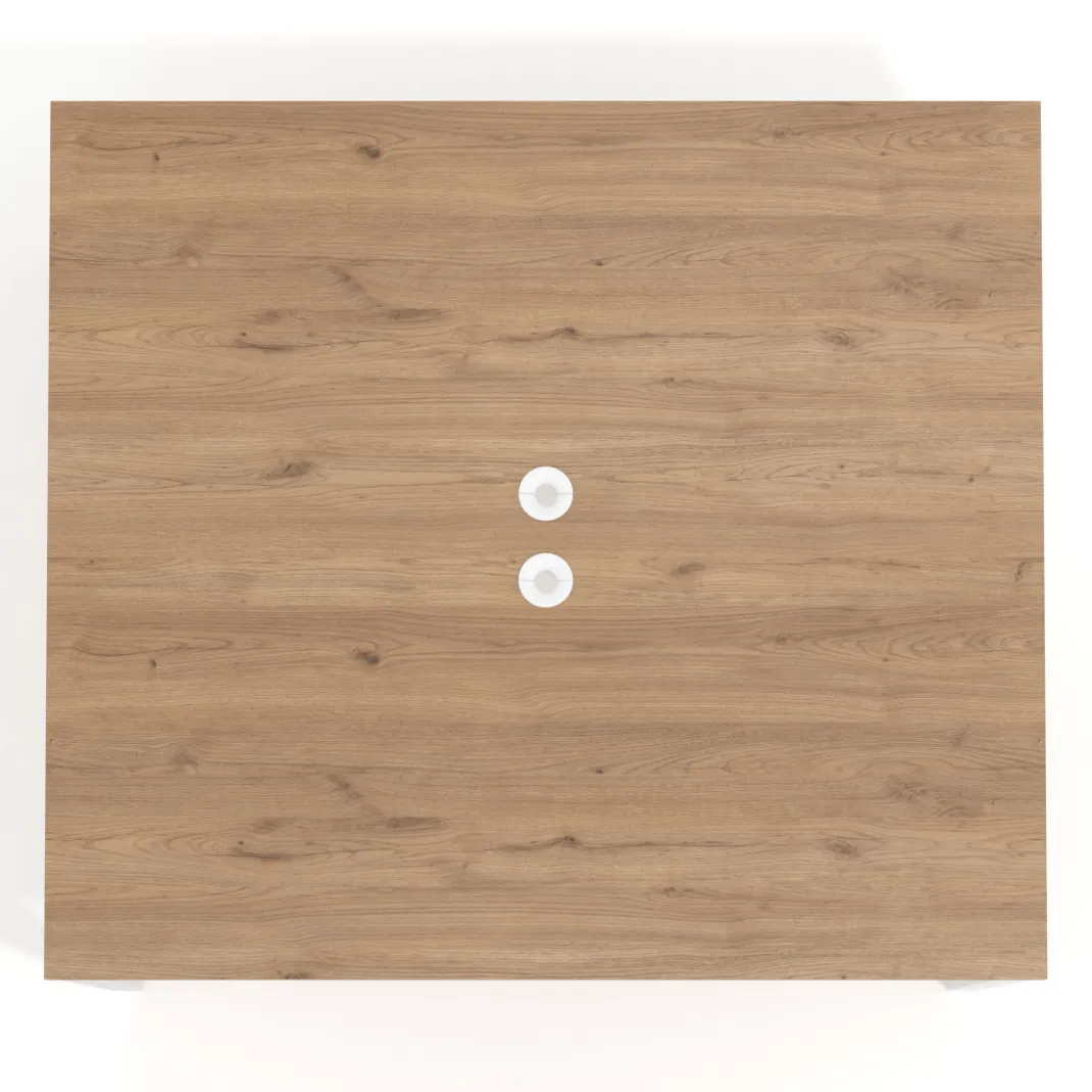 Mesa para reuniones rectangular fondo 142 cm, estructura blanca