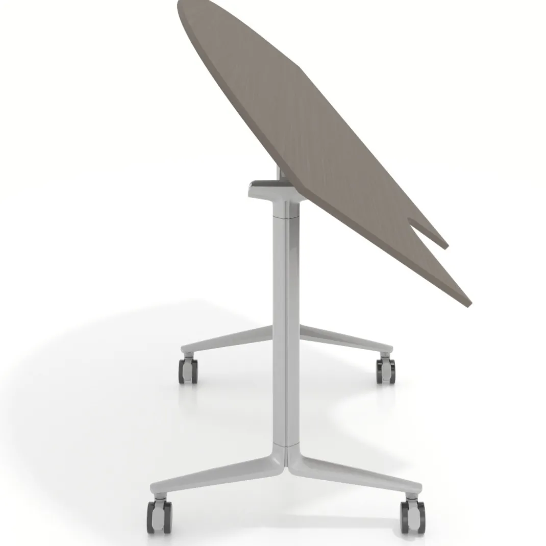 Mesa plegable pivot corner, estructura aluminio, canto 16cm
