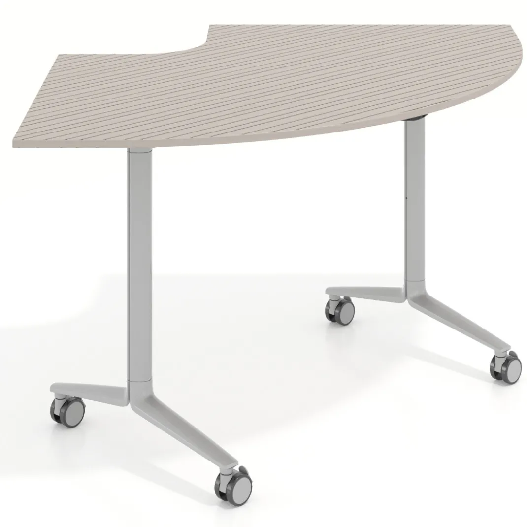 Mesa plegable pivot corner, estructura aluminio, canto 16cm