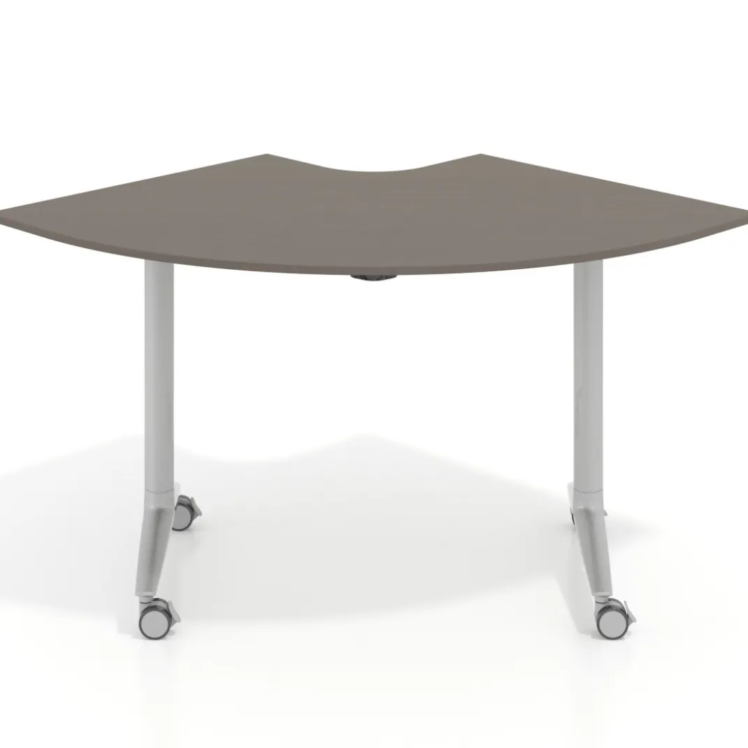 Mesa plegable pivot corner, estructura aluminio, canto 16cm