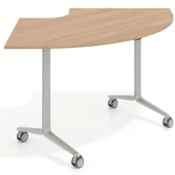 Mesa plegable pivot corner, estructura aluminio, canto 16cm