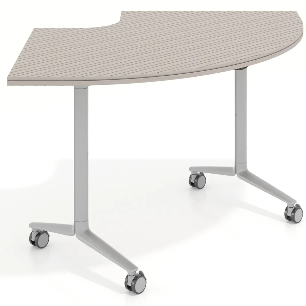 Mesa plegable pivot corner, estructura aluminio, canto 30cm
