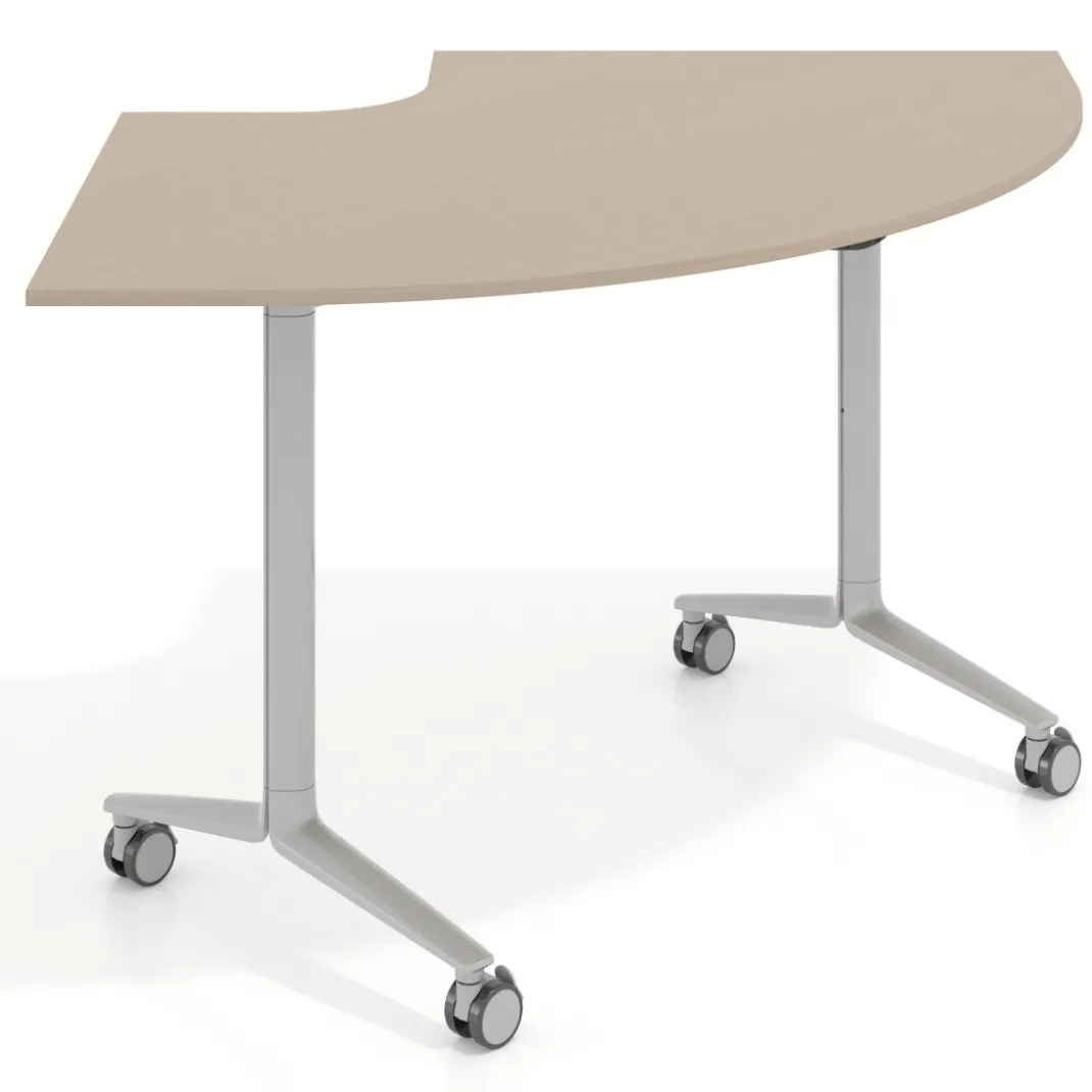 Mesa plegable pivot corner, estructura aluminio, canto 16cm