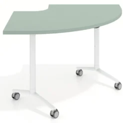 Mesa plegable pivot corner, estructura blanco, canto 30cm