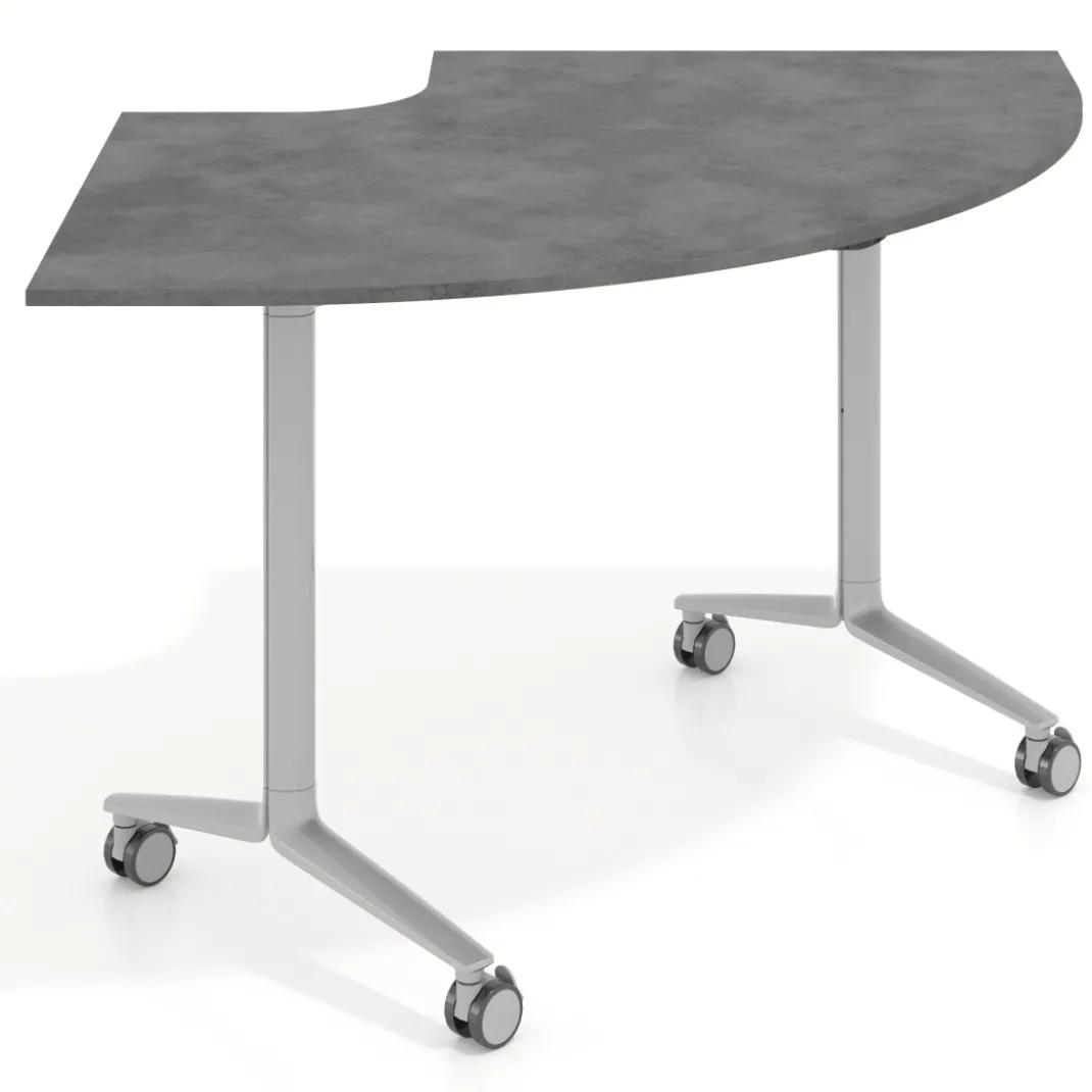 Mesa plegable pivot corner, estructura aluminio, canto 16cm