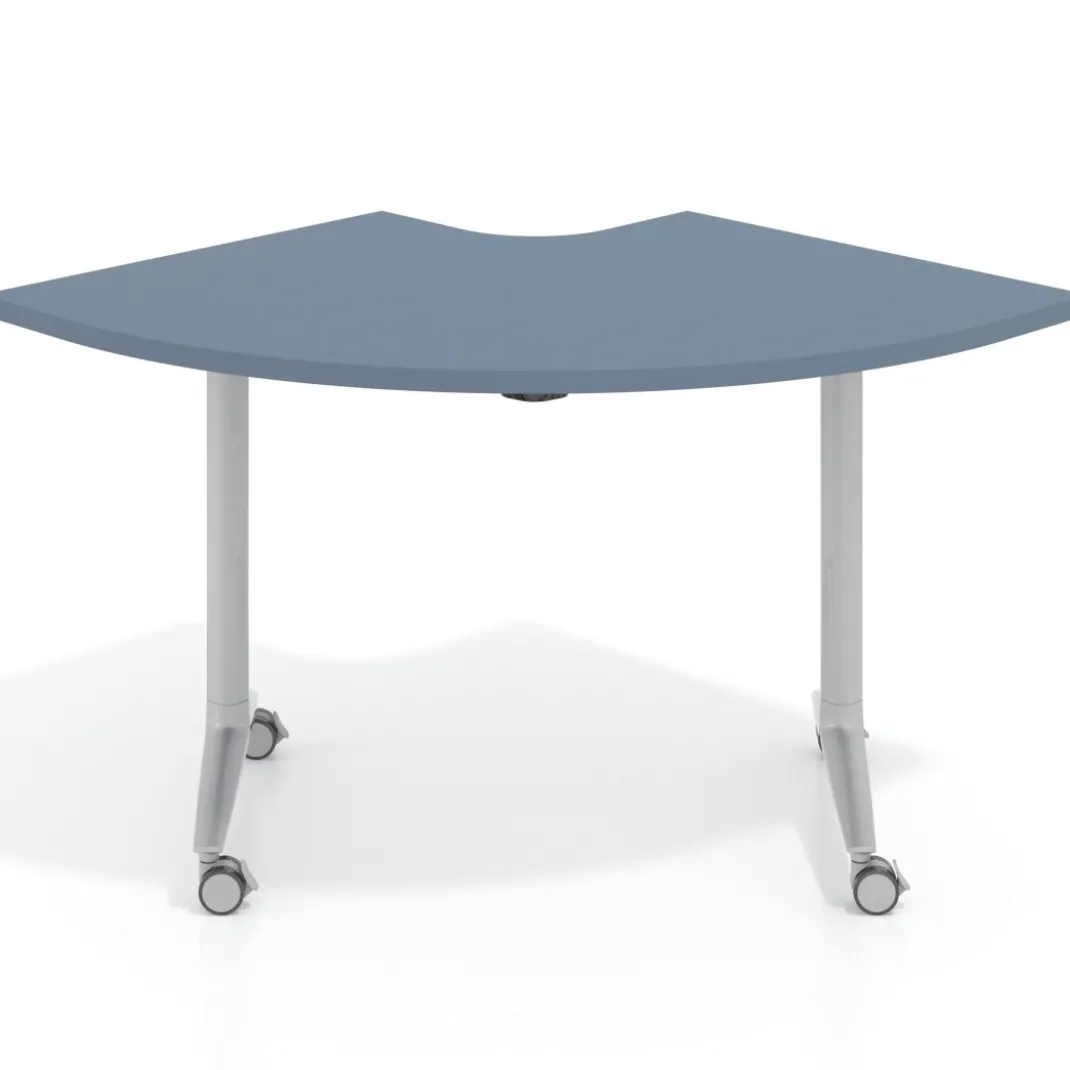 Mesa plegable pivot corner, estructura aluminio, canto 30cm
