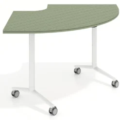 Mesa plegable pivot corner, estructura blanco, canto 30cm