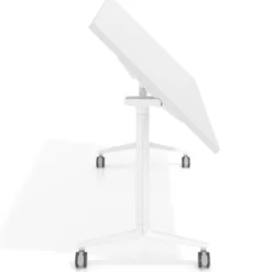 Mesa plegable pivot rectangular, estructura blanca, canto 30cm