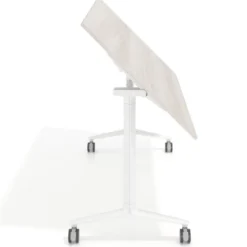 Mesa plegable pivot rectangular, estructura blanca, canto 16cm