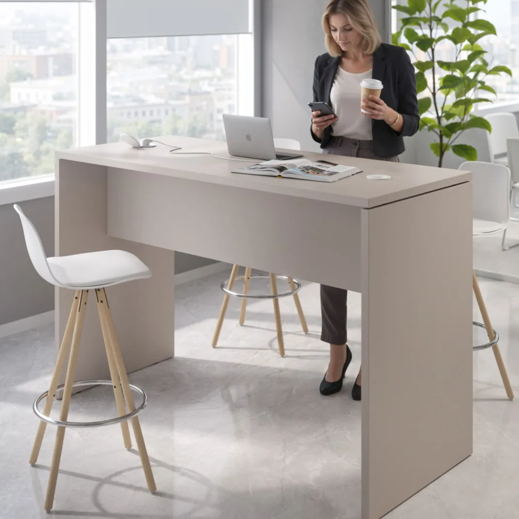 Mesa Alta de Oficina WorkPlus diseño monocolor