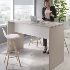Mesa Alta de Oficina WorkPlus diseño bicolor