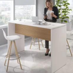 Mesa Alta de Oficina WorkPlus diseño rayado