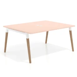 Mesa coworking de reuniones Arki fondo 126 cm, sobre recto