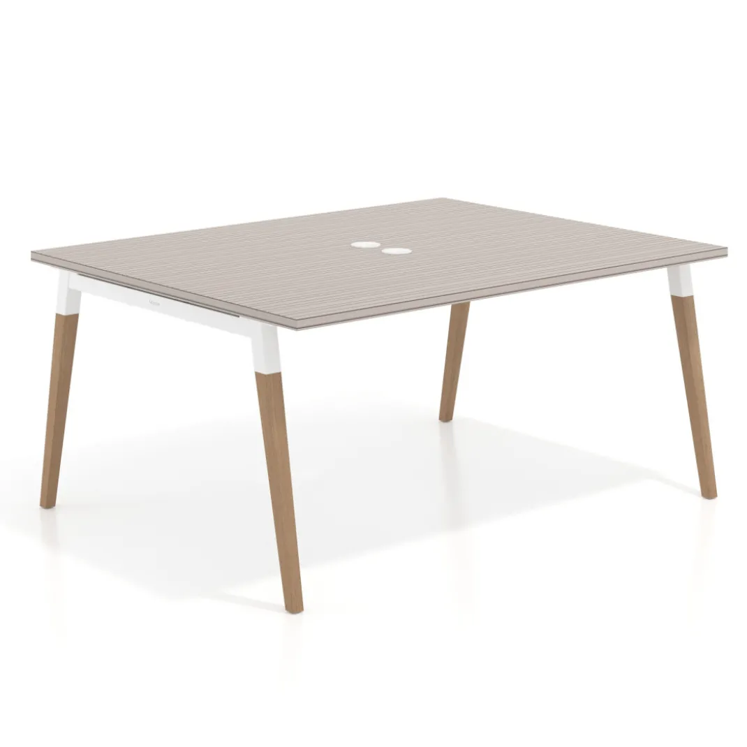 Mesa coworking de reuniones Arki fondo 126 cm, sobre recto