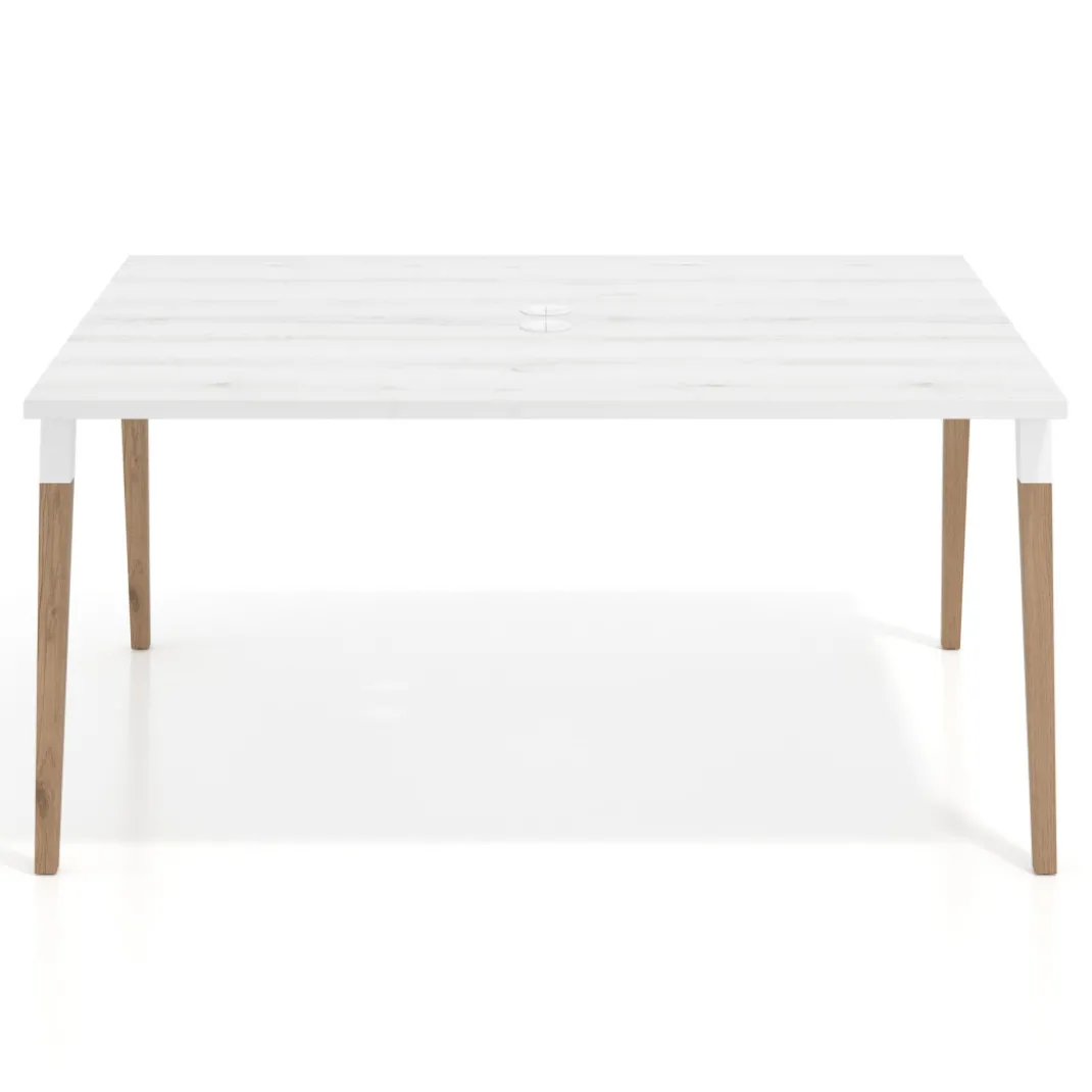 Mesa coworking de reuniones Arki fondo 126 cm, sobre recto