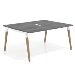 Mesa coworking de reuniones Arki fondo 126 cm, sobre recto