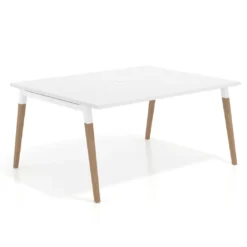 Mesa coworking de reuniones Arki fondo 126 cm, sobre recto