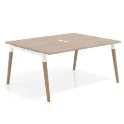 Mesa coworking de reuniones Arki fondo 126 cm, sobre recto