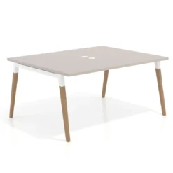 Mesa coworking de reuniones Arki fondo 126 cm, sobre recto