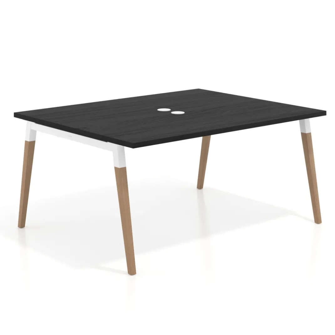 Mesa coworking de reuniones Arki fondo 126 cm, sobre recto