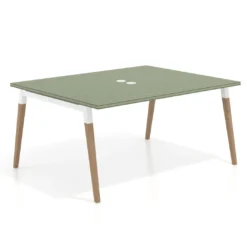 Mesa coworking de reuniones Arki fondo 126 cm, sobre recto
