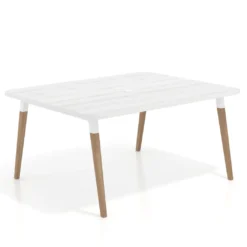 Mesa coworking de reuniones Arki fondo 126 cm, sobre curvo