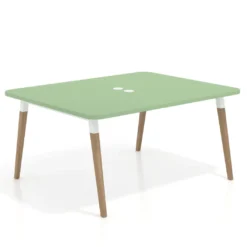 Mesa coworking de reuniones Arki fondo 126 cm, sobre curvo