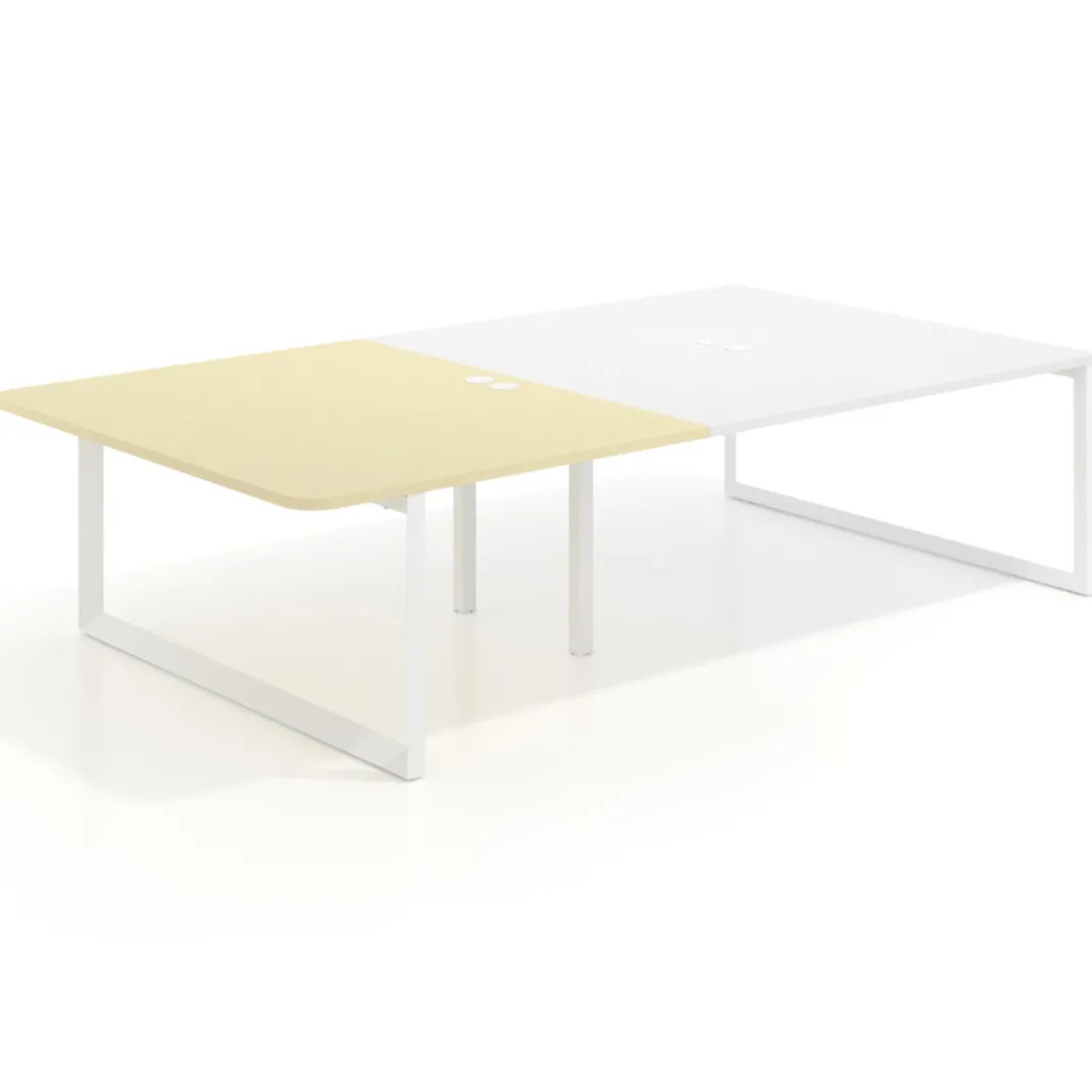 Mesa de cabecera Delta para bench 166 estructura blanca