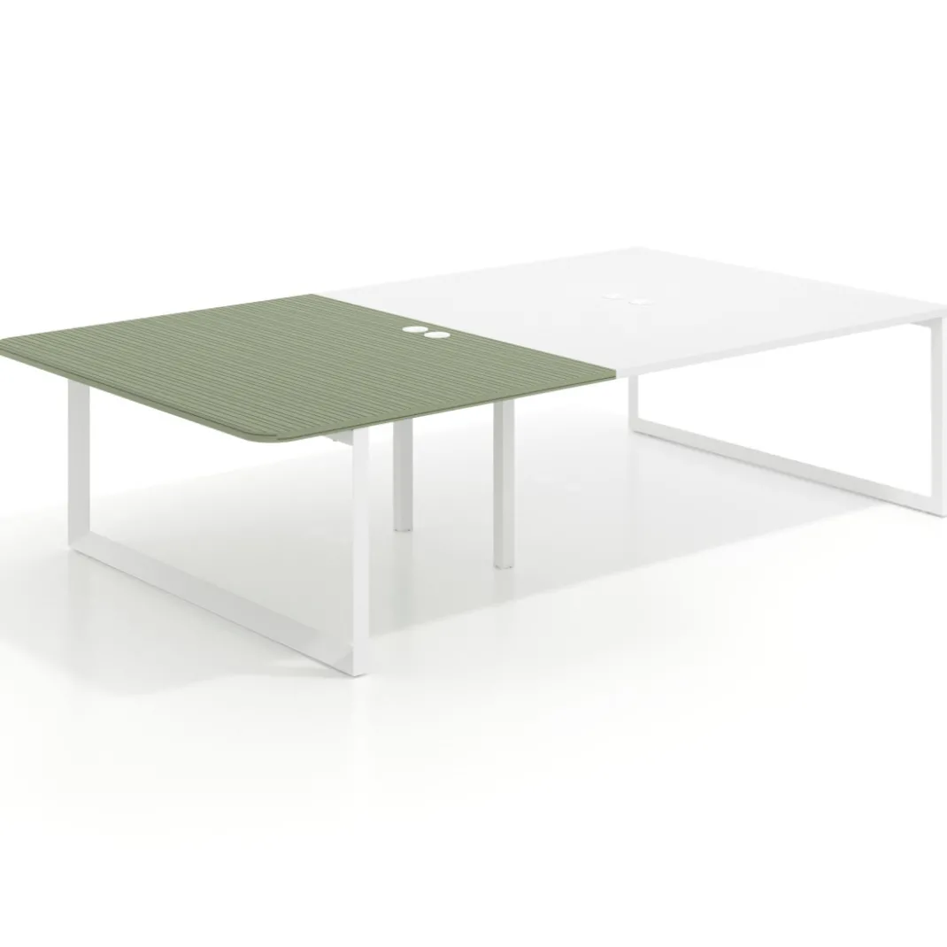 Mesa de cabecera Delta para bench 166 estructura blanca