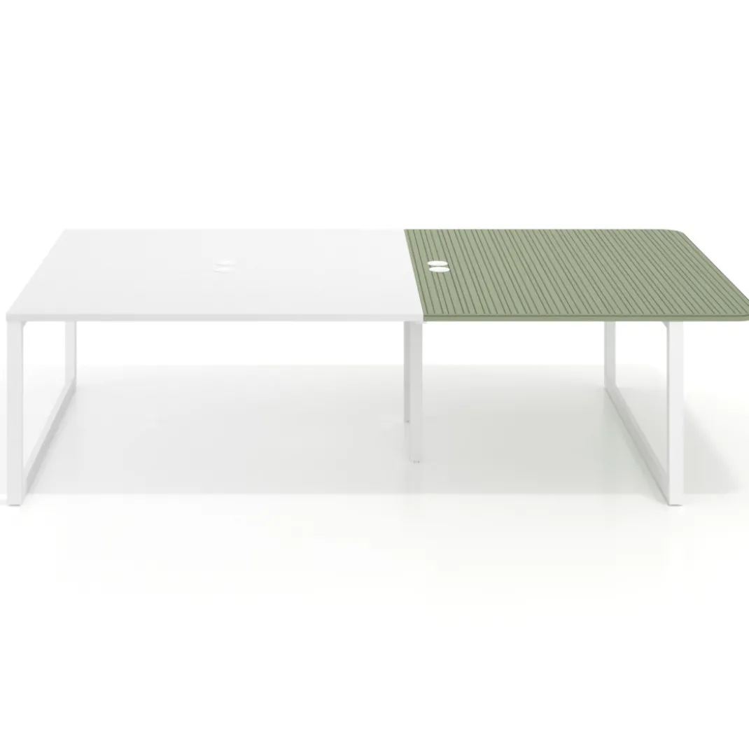Mesa de cabecera Delta para bench 166 estructura blanca