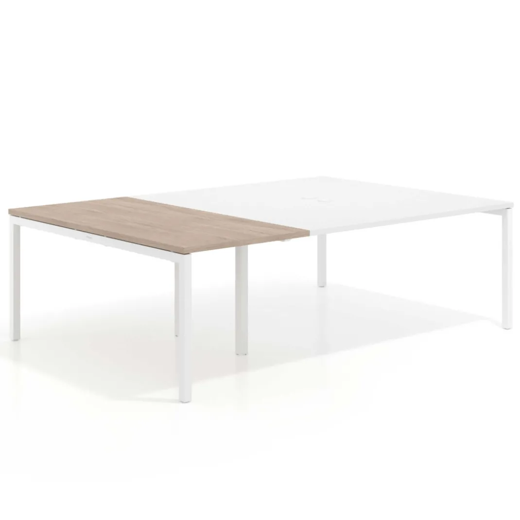 Mesa de cabecera kube para bench 166 estructura blanca