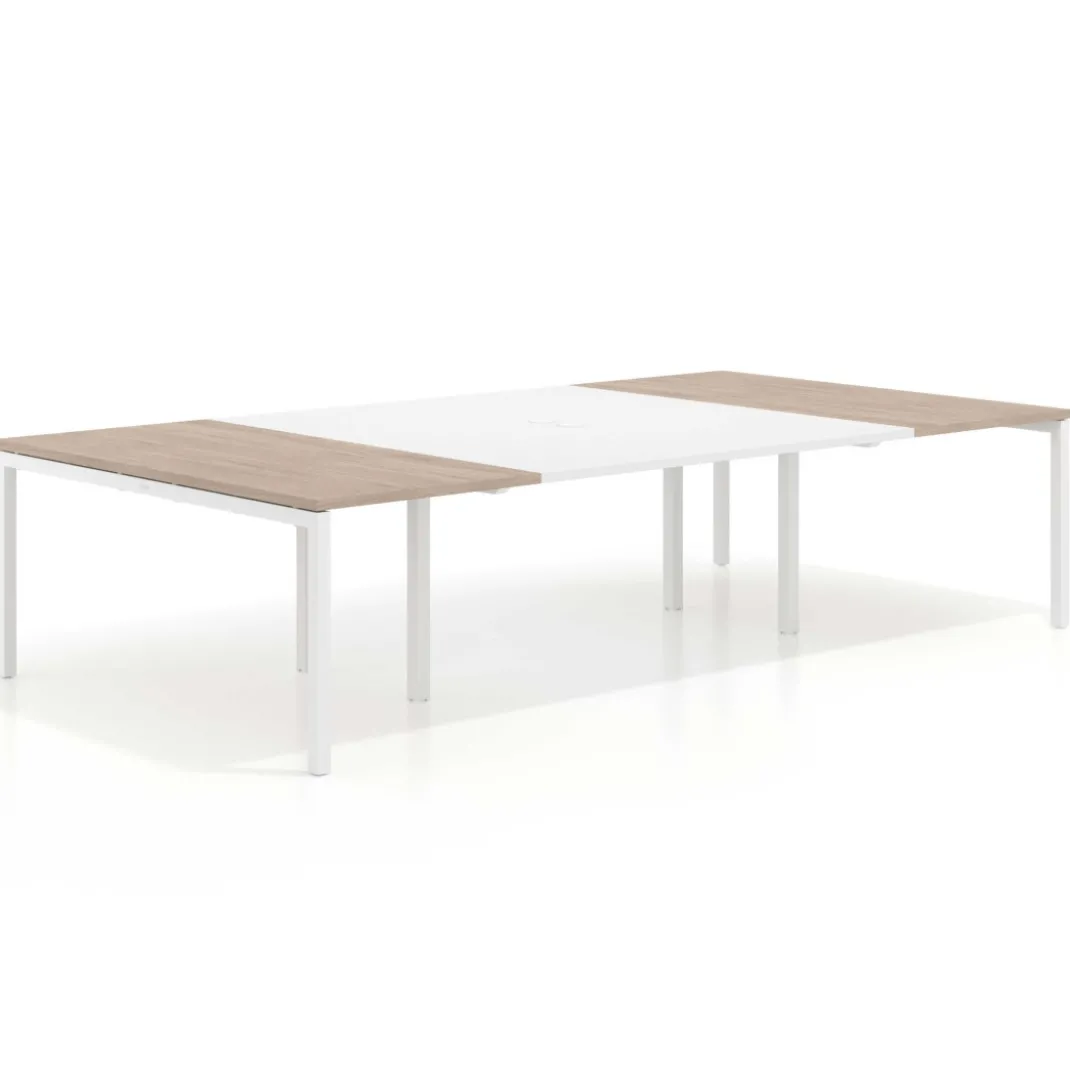 Mesa de cabecera kube para bench 166 estructura blanca