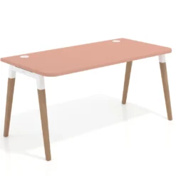 Mesa de despacho Arki con bordes redondeados, ergonómica, fondo 80cm
