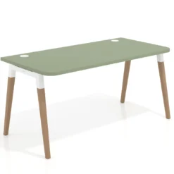 Mesa de despacho Arki con bordes redondeados, ergonómica, fondo 80cm