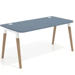 Mesa de despacho Arki con bordes redondeados, ergonómica, fondo 80cm