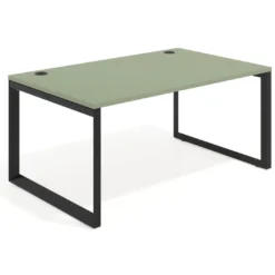 Mesa de despacho ejecutiva Delta fondo 100cm, estructura negra
