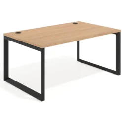 Mesa de despacho ejecutiva Delta fondo 100cm, estructura negra