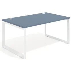 Mesa de despacho ejecutiva Delta fondo 100cm, estructura blanca